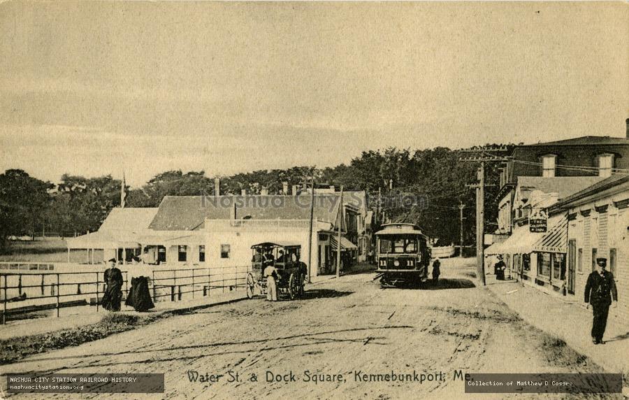 Postcard: Water Street and Dock Square, Kennebunkport, Maine